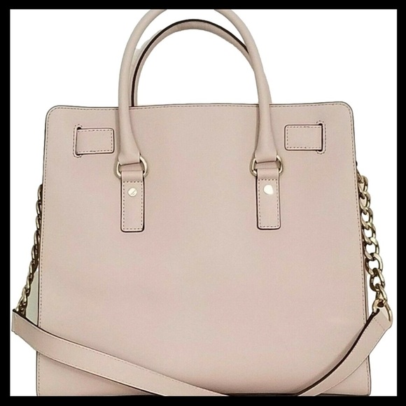 Michael Kors Hamilton Large Saffiano Leather Tote Bag Color: Ballet - Picture 8 of 11